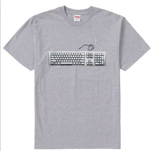 AUTH NEW SS19 Supreme heather grey keyboard tee